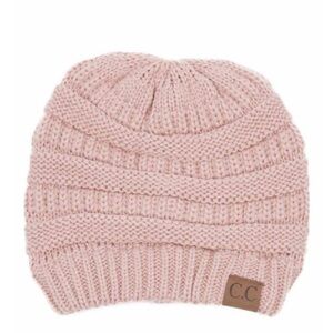Women’s C&C California Dusty Rose Light Pink Knit Beanie Winter Hat